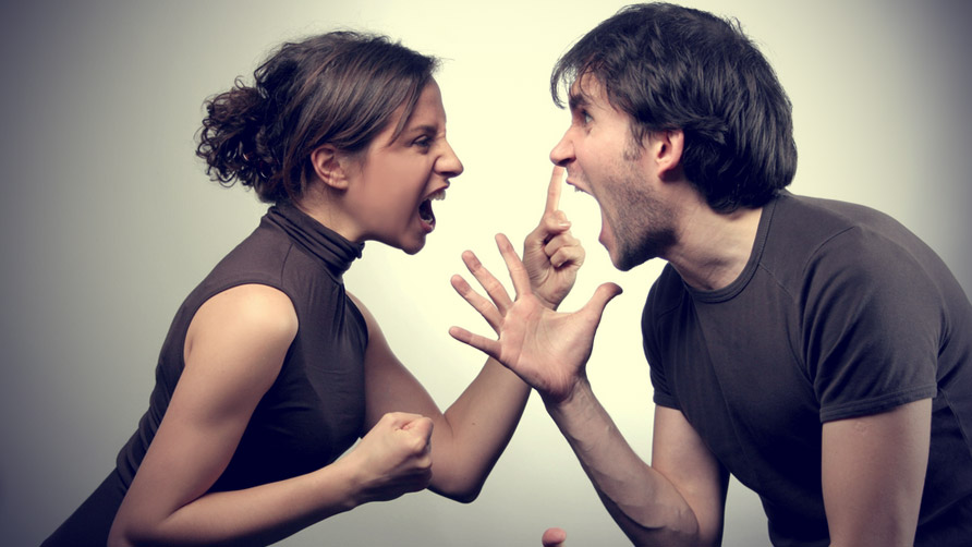 arguing couple angry