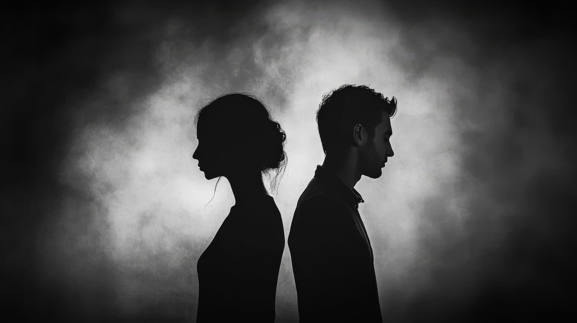 Couple Standing Back Back Marital Conflict (1)