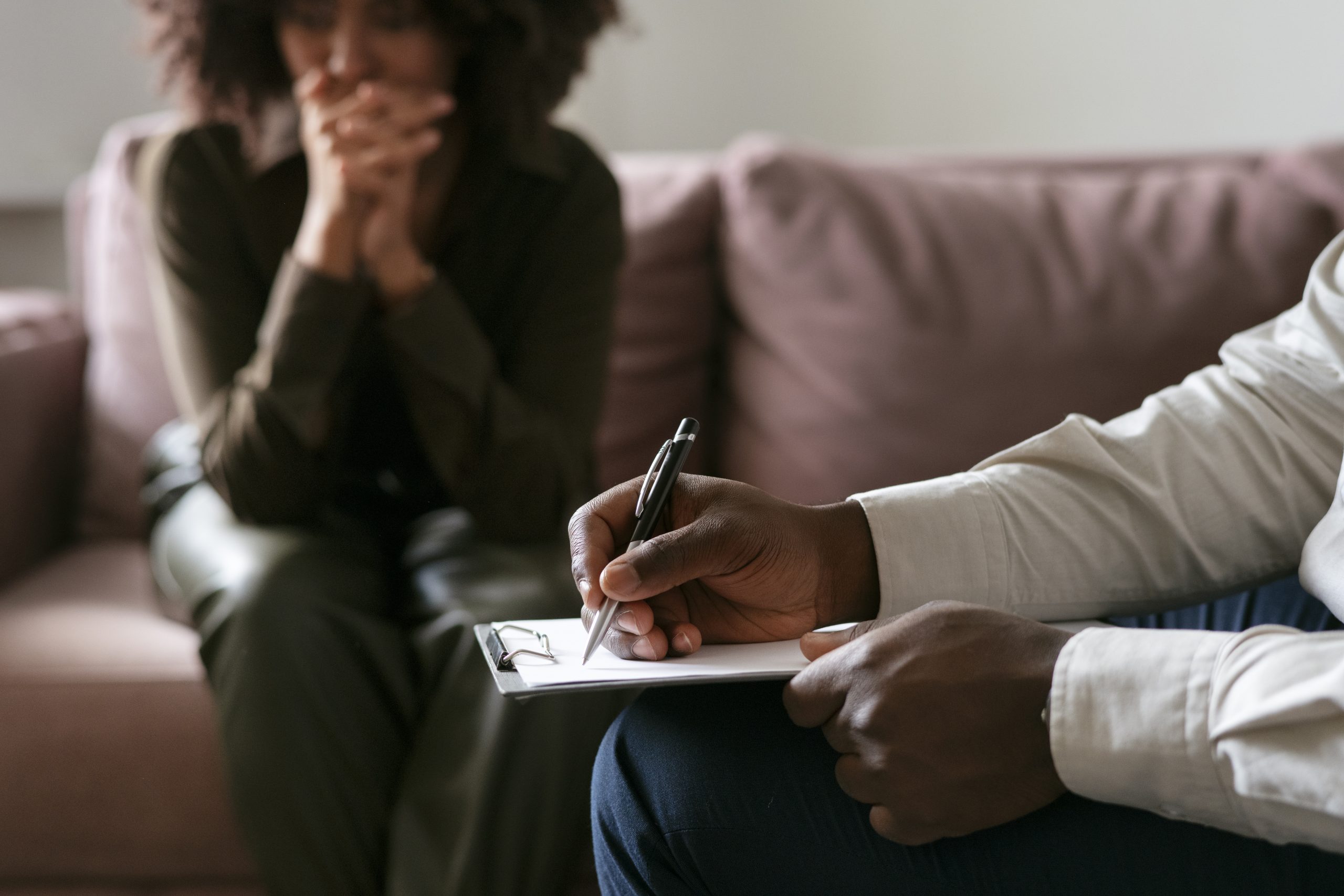 Person Sharing Feelings Emotions Therapy Session